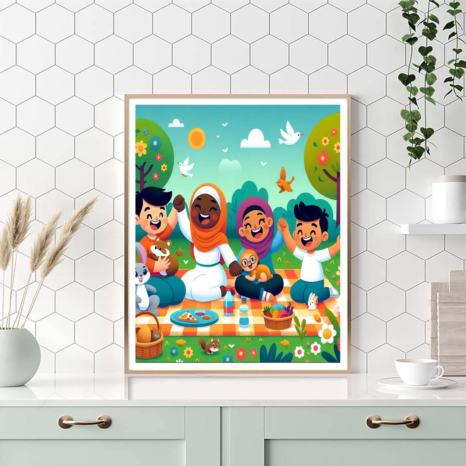Giggling Garden Party Numbered Painting Kits