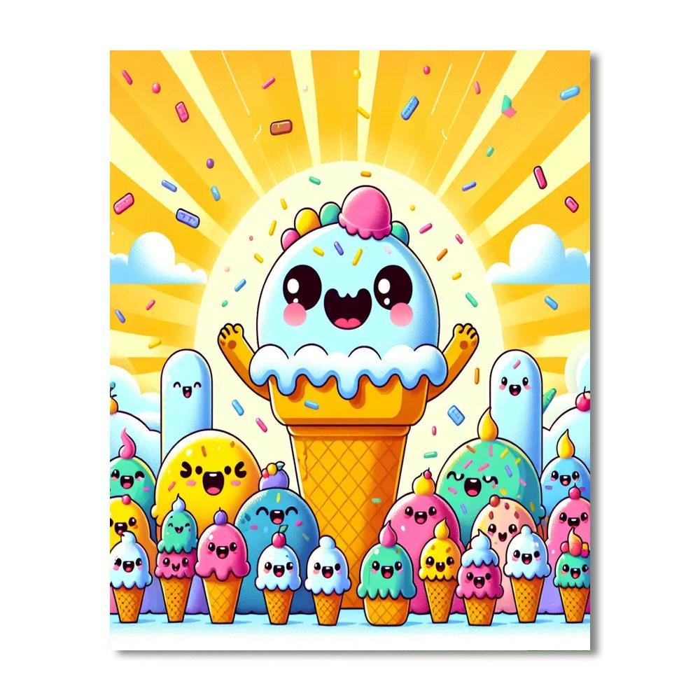 Gigantic Ice Cream Party Paint By Numbers Kits