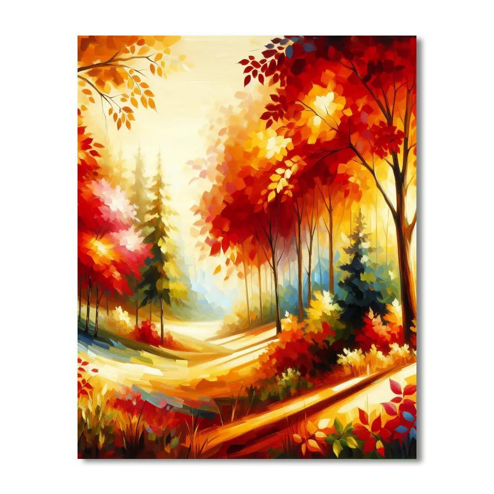 Radiant Autumn Colors Painting Number Kit