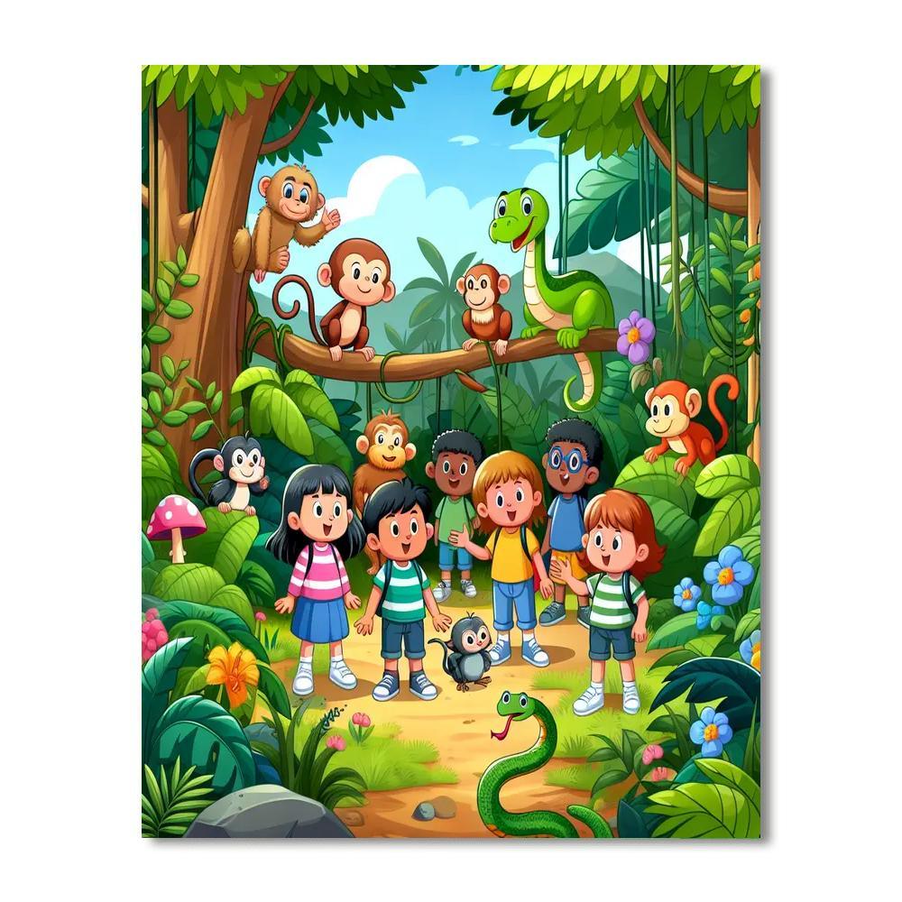 Jungle Mystery Adventure Paint By Numbers