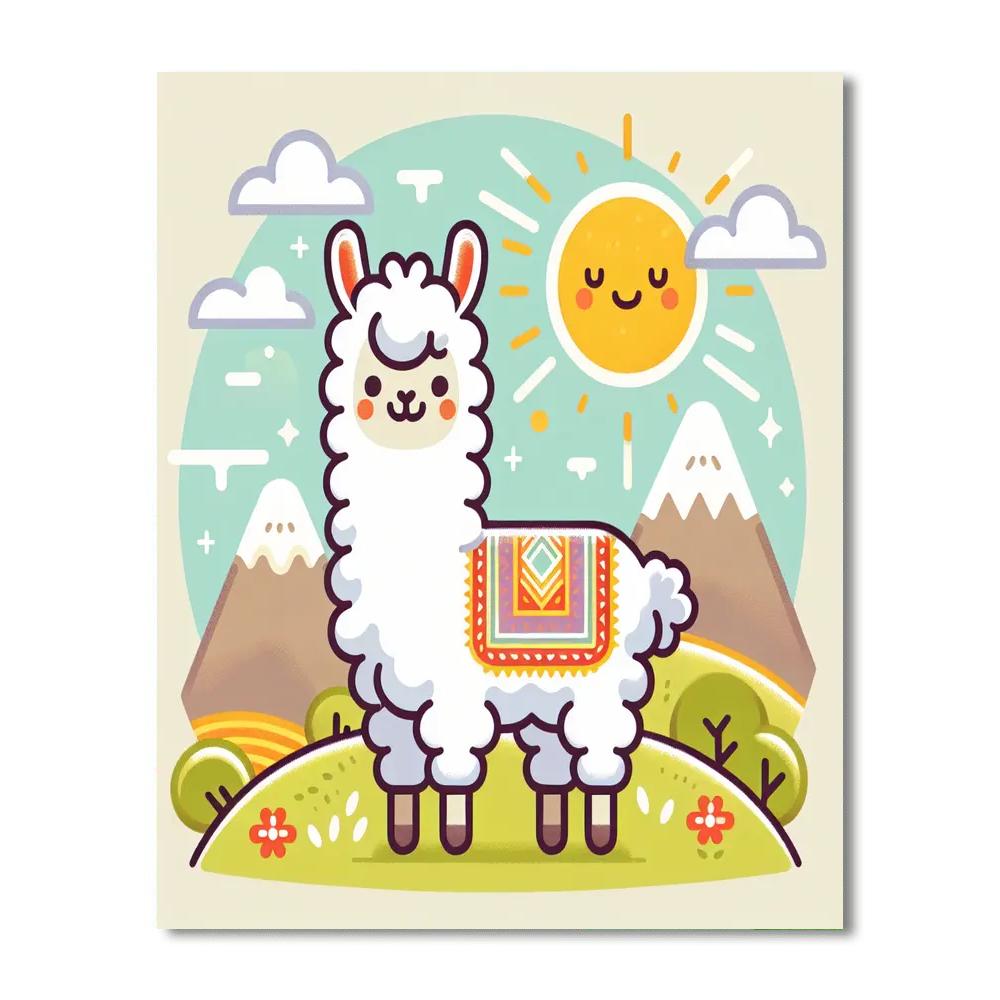 Fun Llama Painting By Numbers Kit