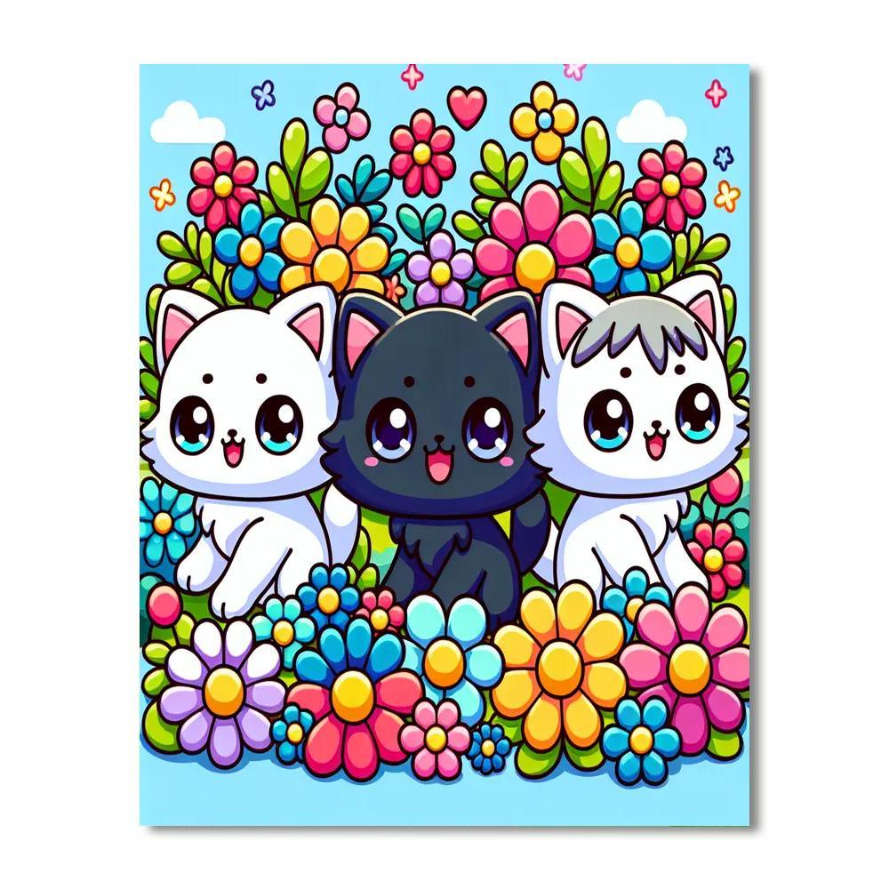 Colorful Kittens Adventure Paint By Numbers Kits