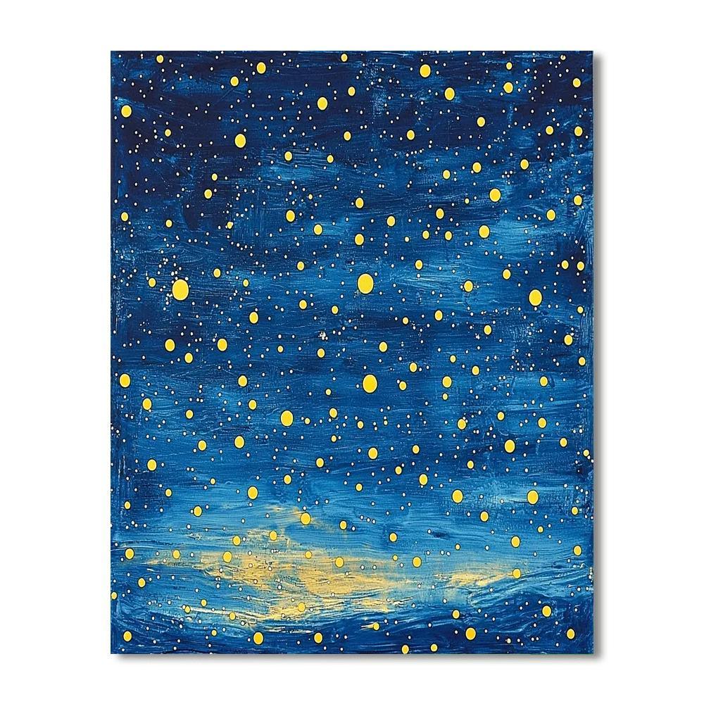 Yayoi Kusama Inspired Celestial Polka Dots  Paint By Numbers Kits