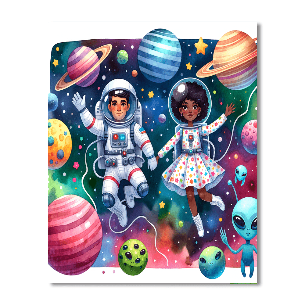 Adventurous Space Pioneers Paint By Numbers Kits