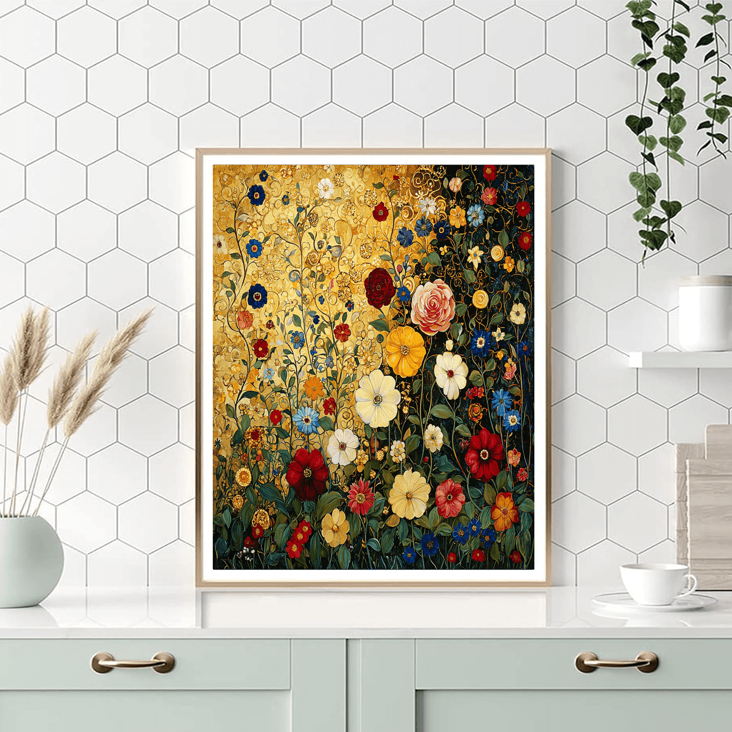 Gustav Klimt Inspired Klimt's Botanical Reverie  Paint By Numbers Art