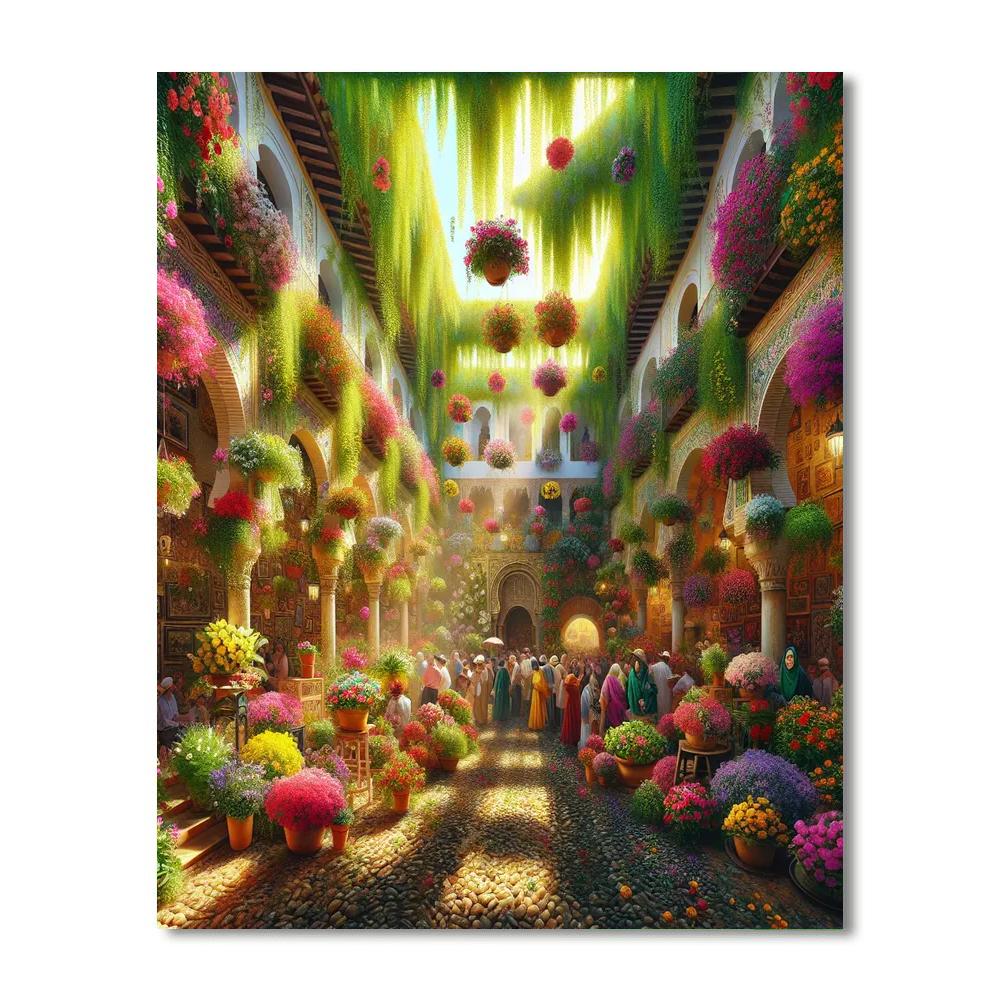 Festival Of The Patios - Córdoba, Spain Numbered Painting Kits