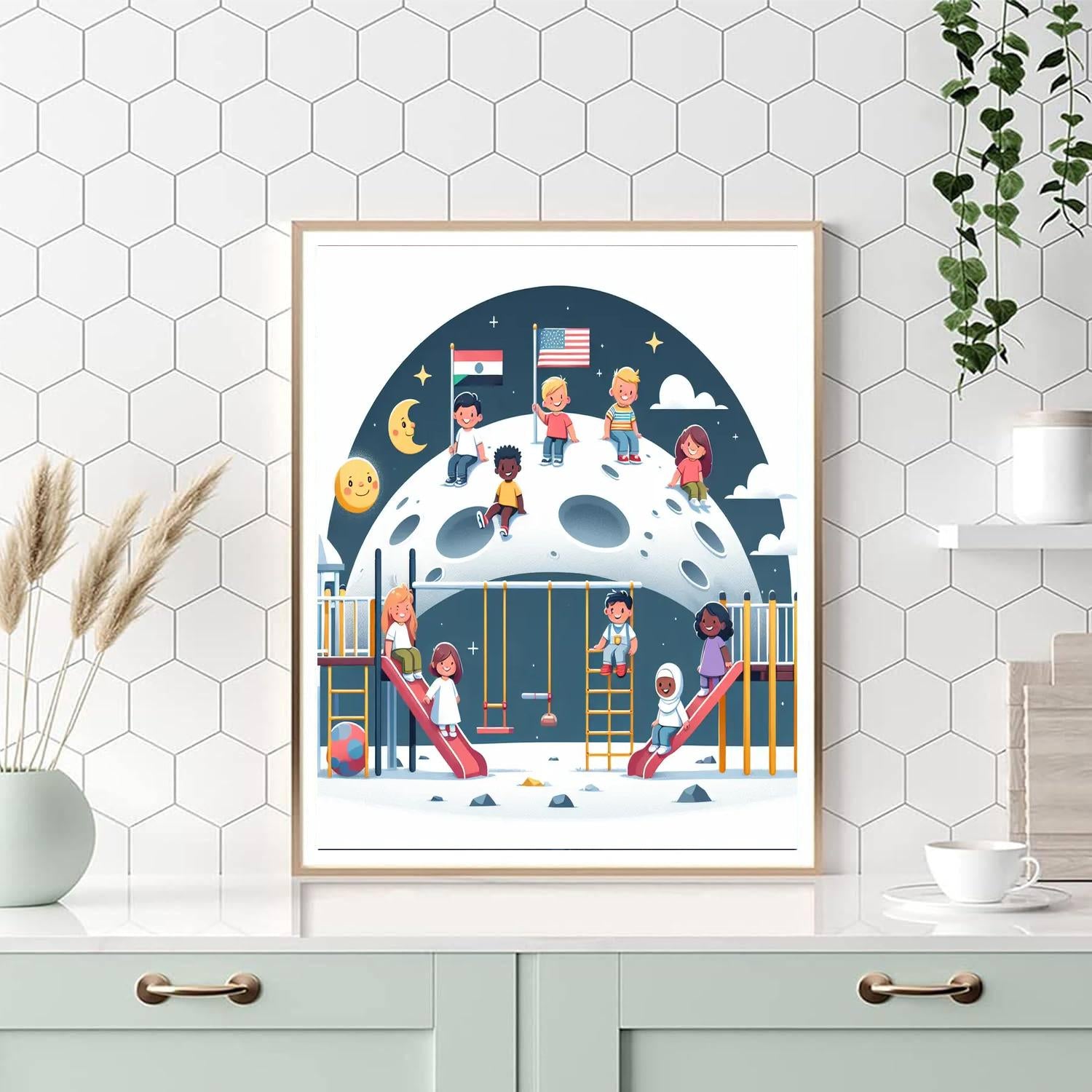 Lunar Playground Escape Paint By Numbers Art