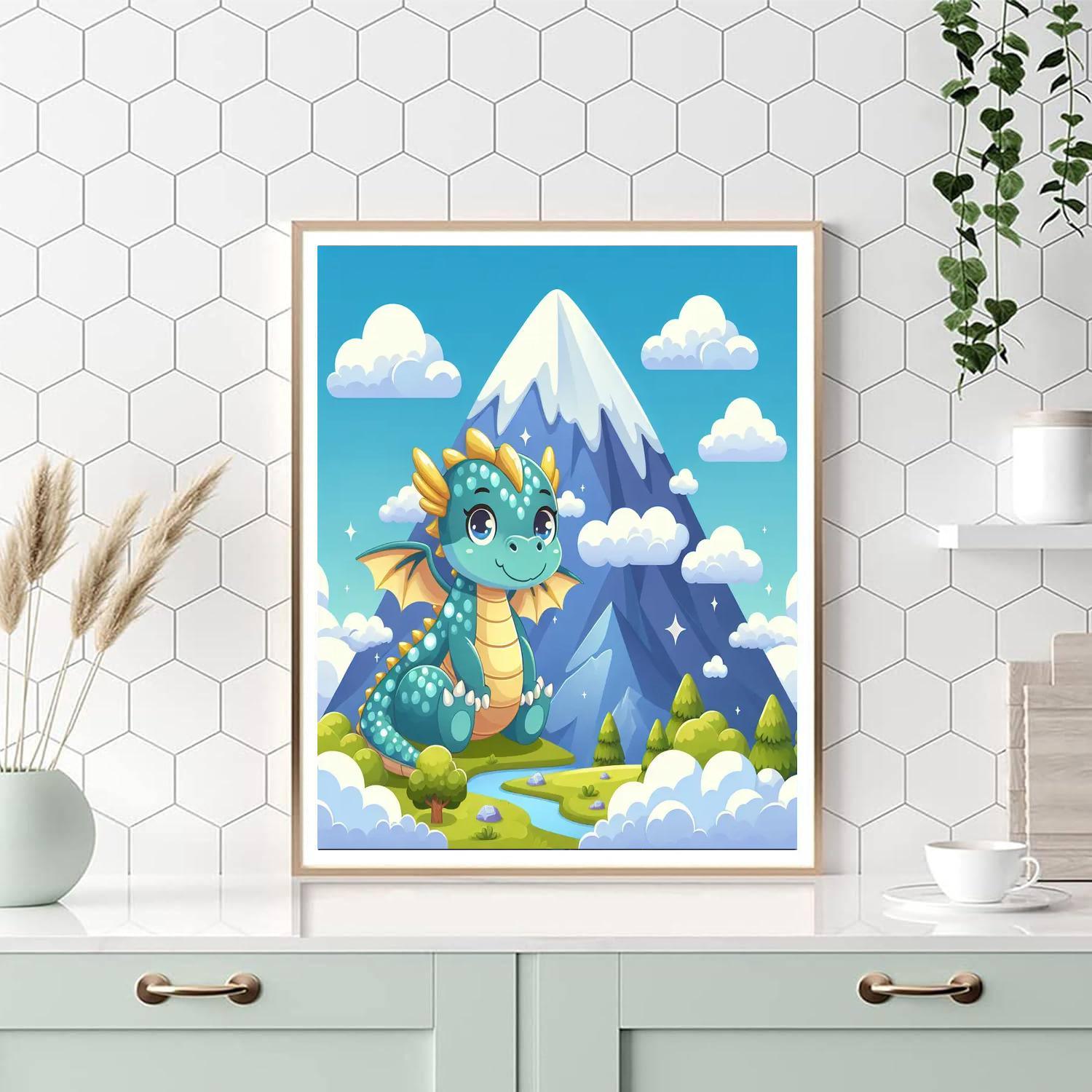 Dragon's Magical Mountain Paint By Numbers Kits