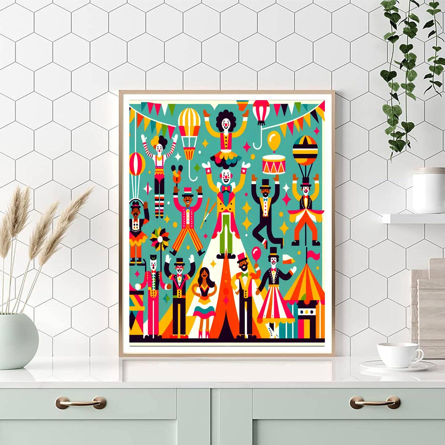 Circus Celebration Extravaganza Painting By Numbers Kit