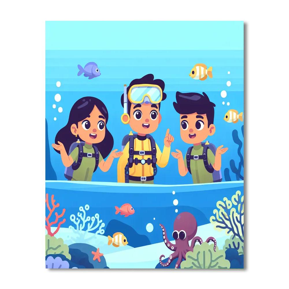 Undersea Exploration Adventure Painting By Numbers Kit