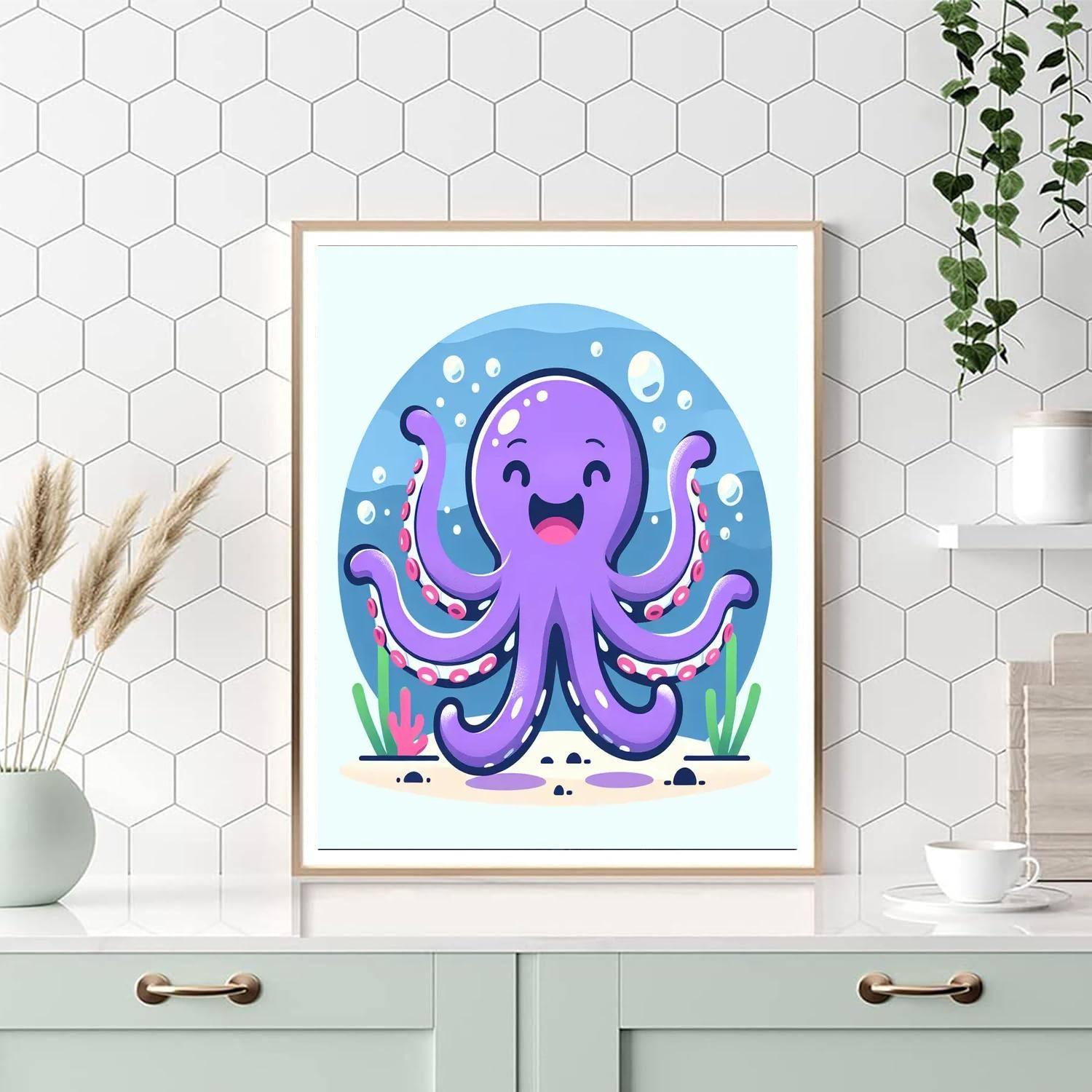Happy Octopus Adventure Paint By Number