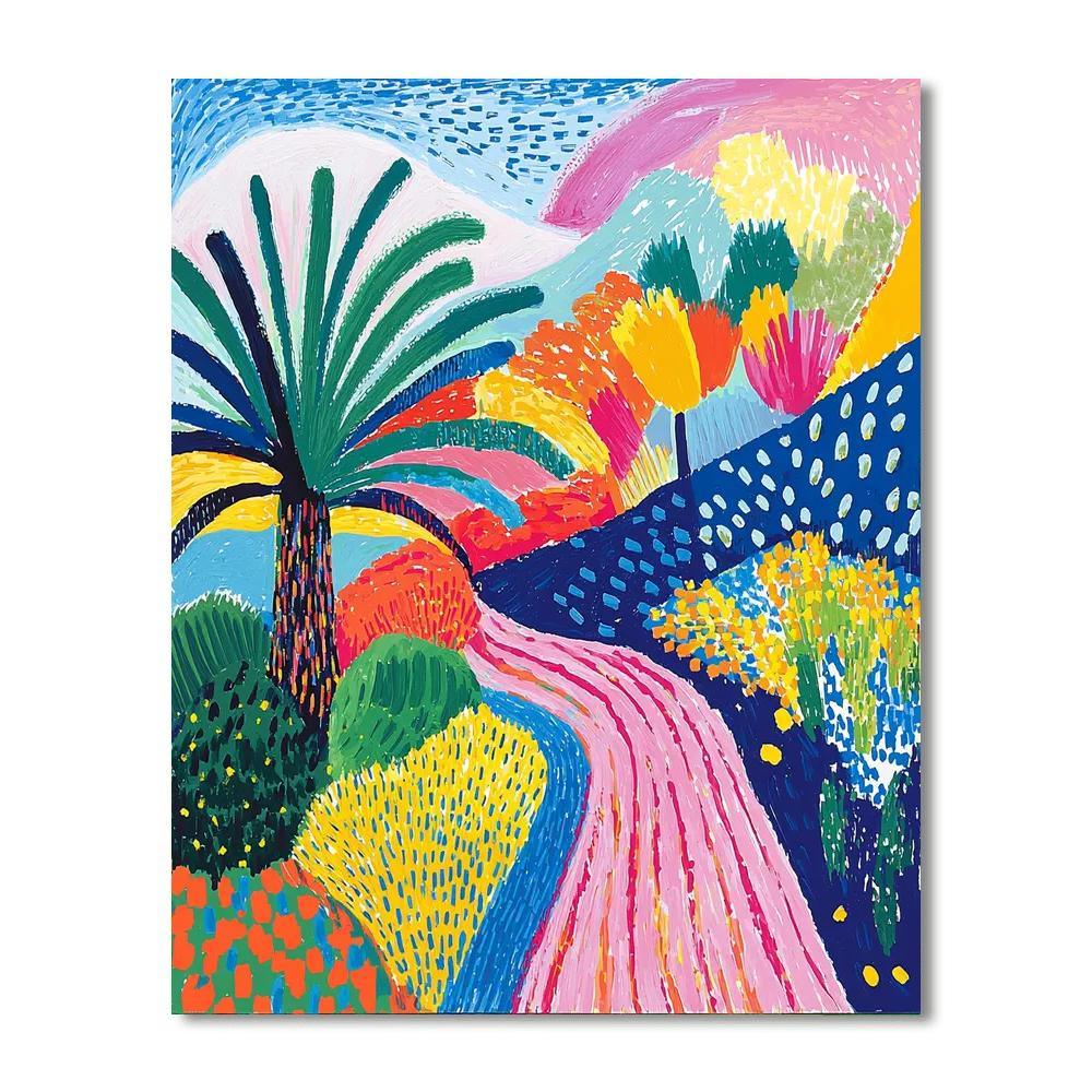 Hockney Inspired Playful Patterns Of Nature  Painting By Numbers Kit