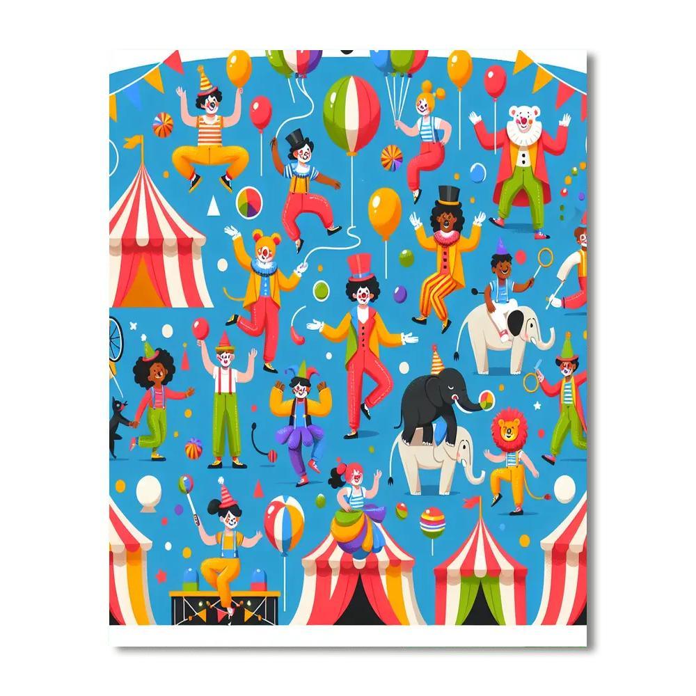 Fun Circus Painting By Numbers Kit
