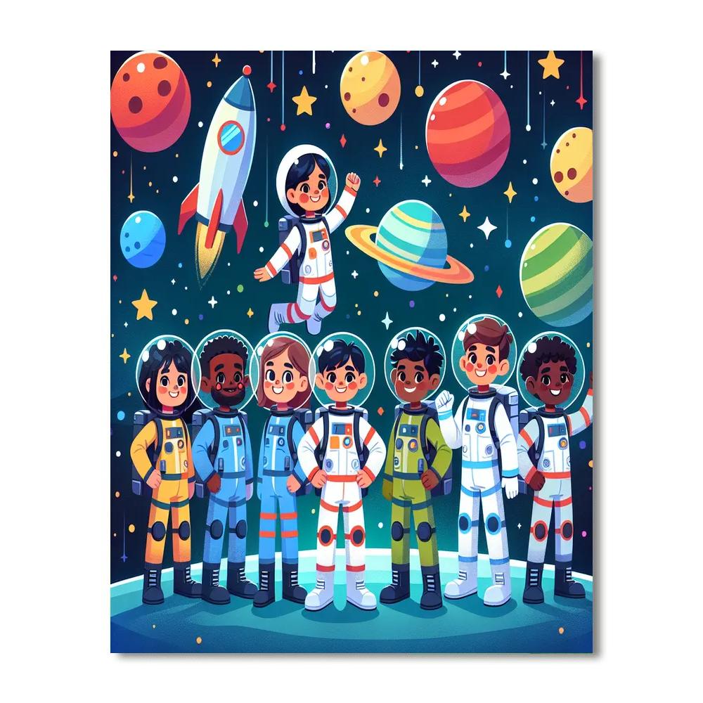 Galaxy Adventure Pals Number Painting