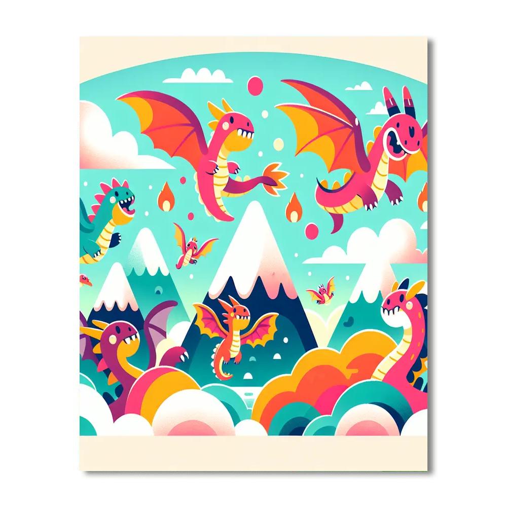 Wandering Dragons Number Painting