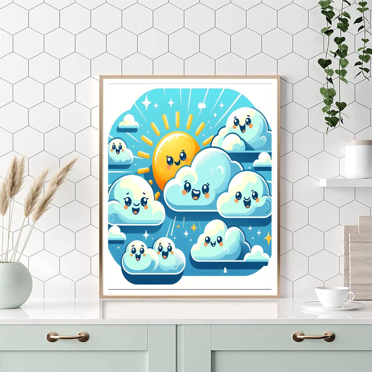 Fluffy Cloud Friends Paint By Numbers