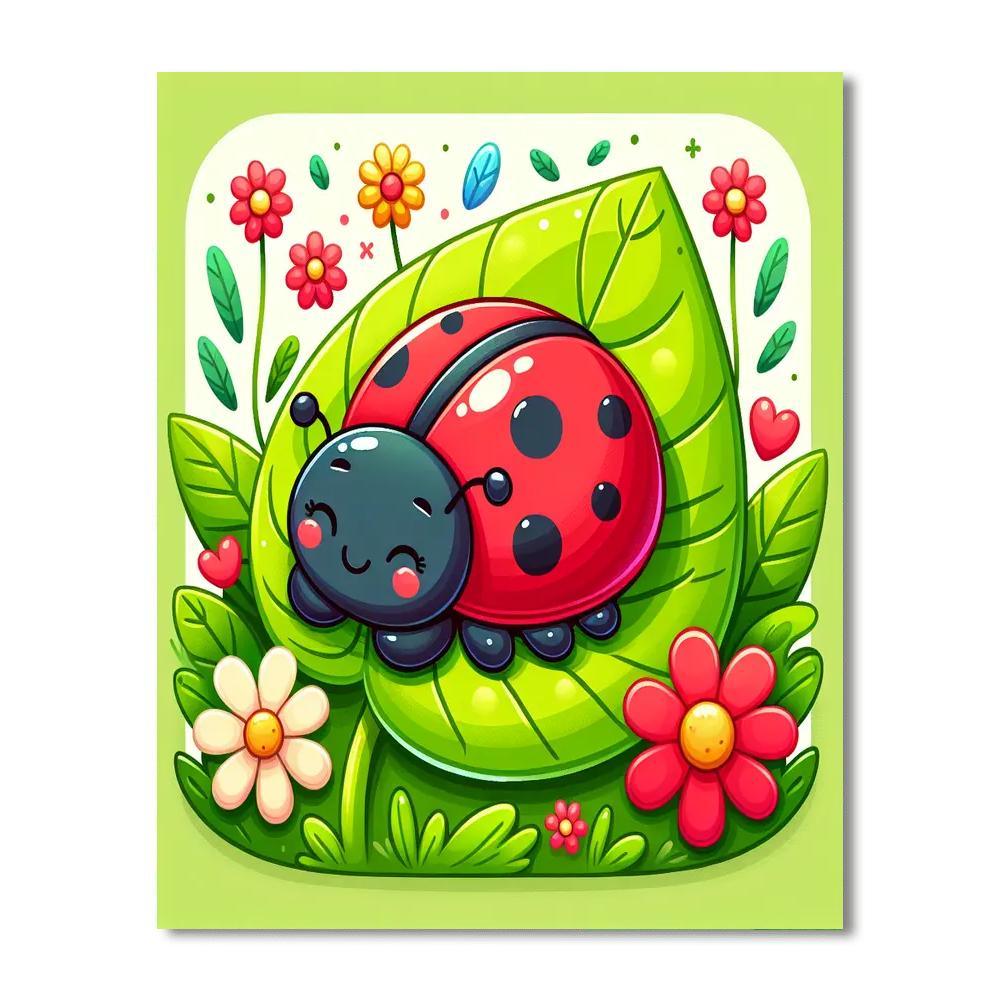 Elegant Ladybug Painting By Numbers Kit