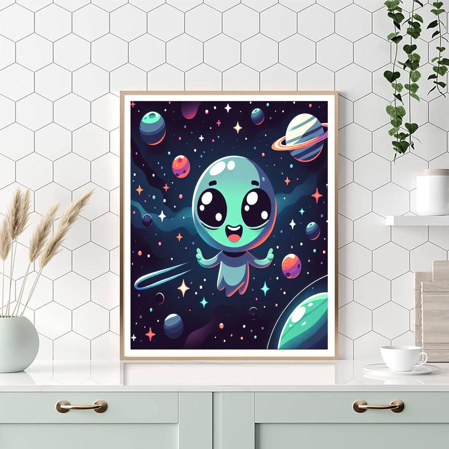 Curious Alien Paint By Color