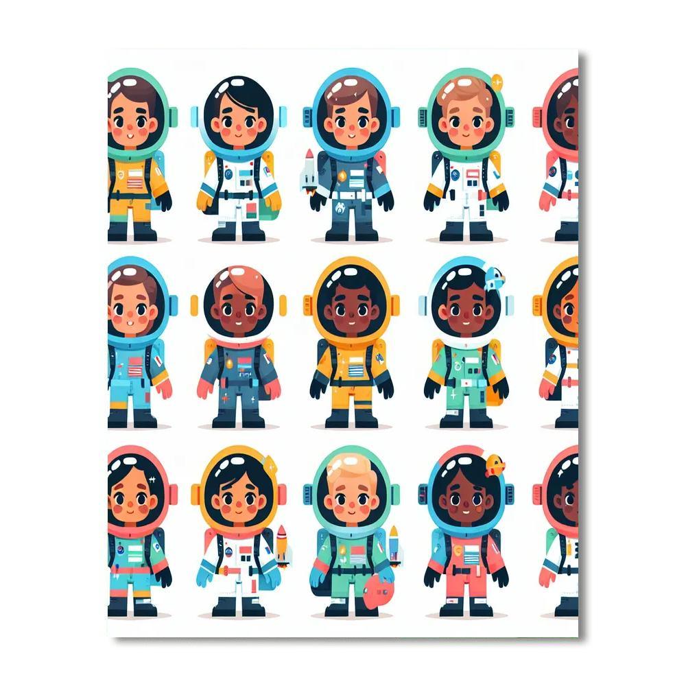 Space Cadets Training Paint By Number