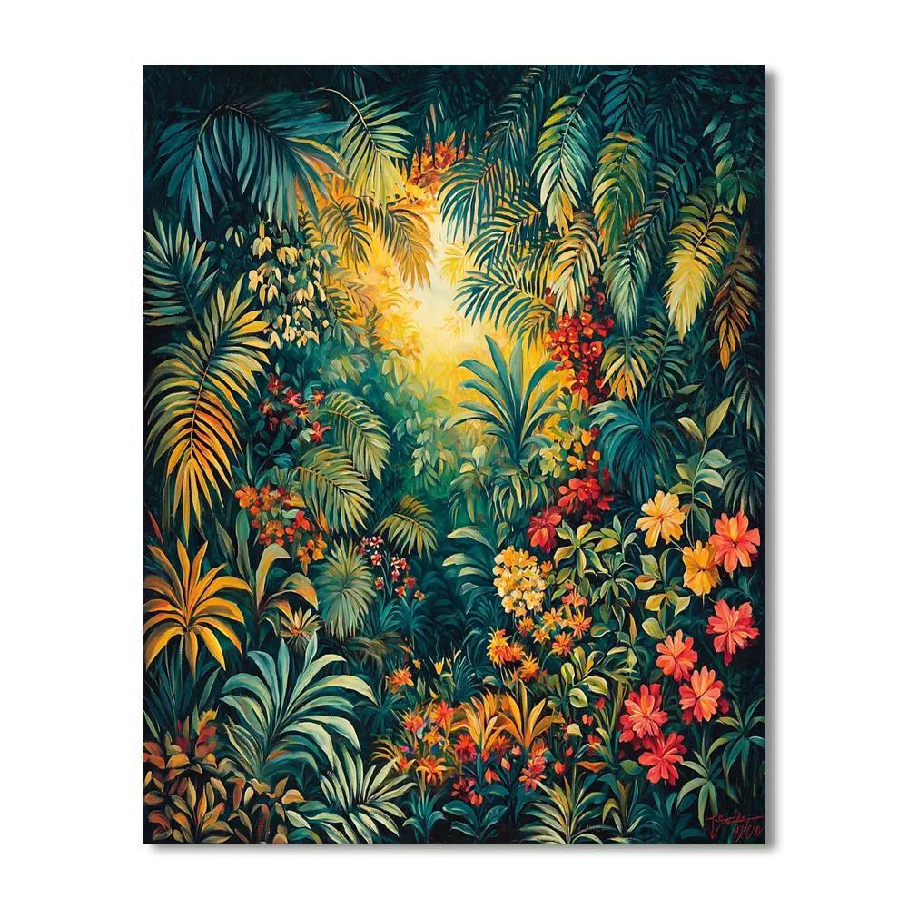 Henri Rousseau Inspired Garden Of Daydreams  Painting By Numbers Kit