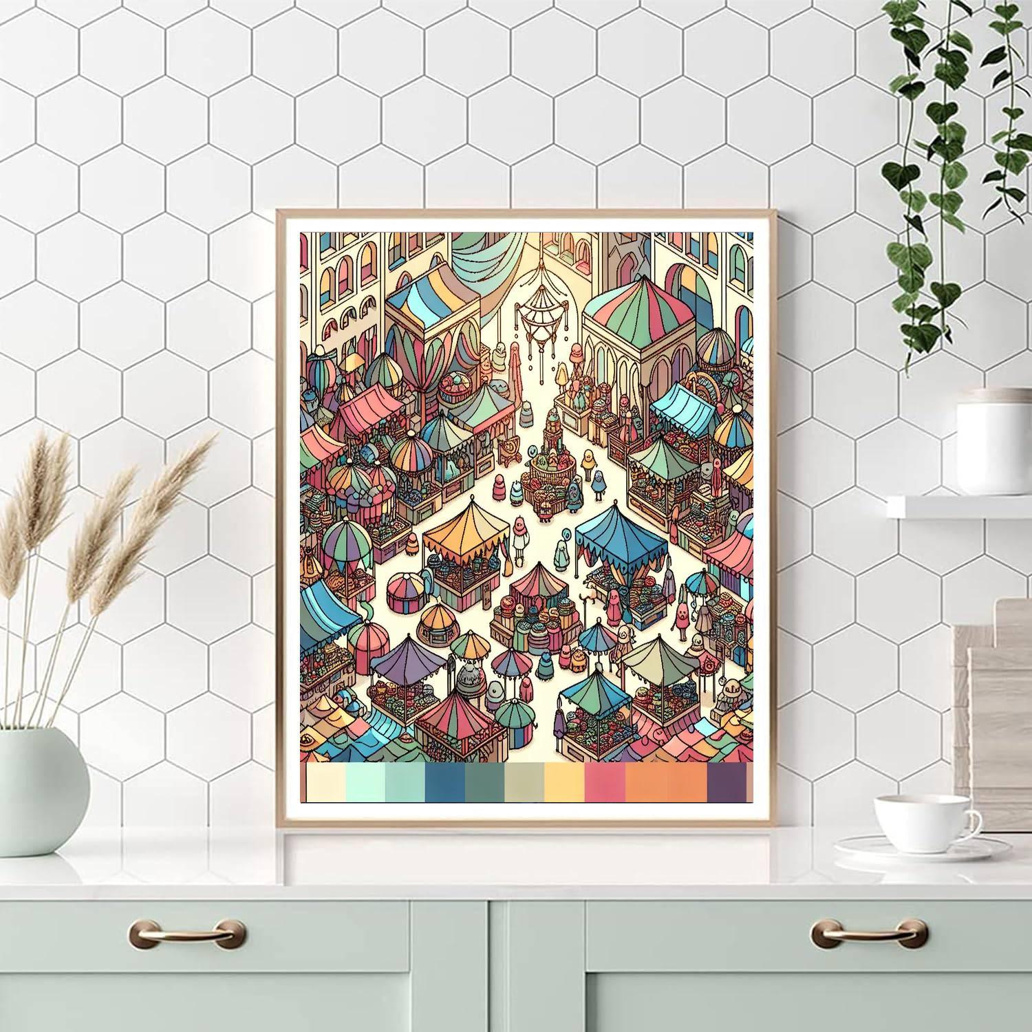 Magical Market Of Wonder Painting By Numbers Kit