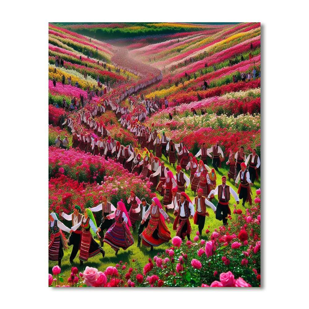 Festival Of Roses - Kazanlak Painting By Numbers Kit
