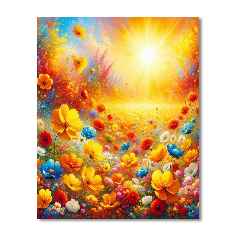 Radiant Flower Meadow Paint By Color