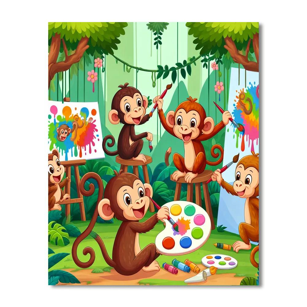 Artistic Jungle Hideout Paint By Color