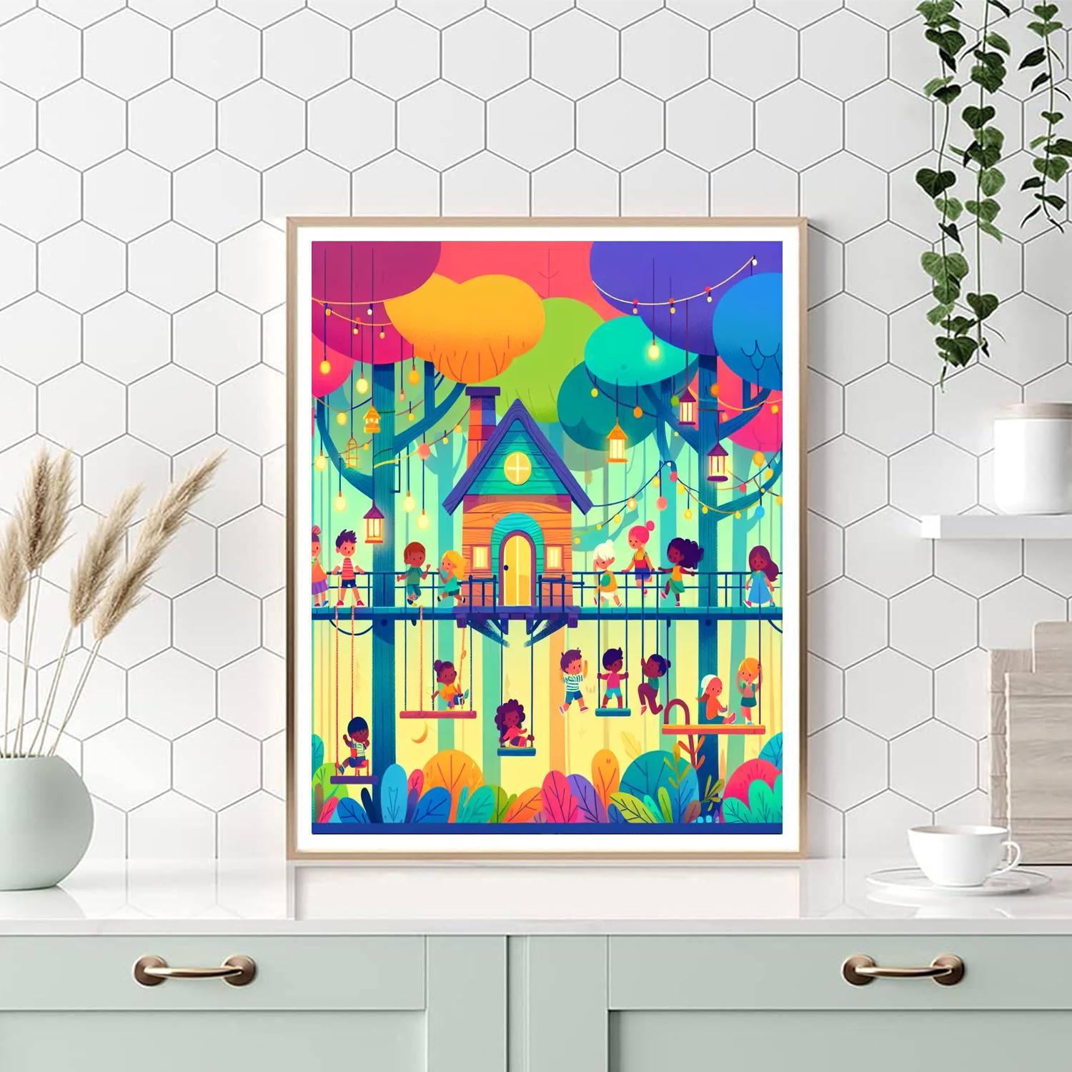 Enchanted Treehouse Escape Paint By Numbers