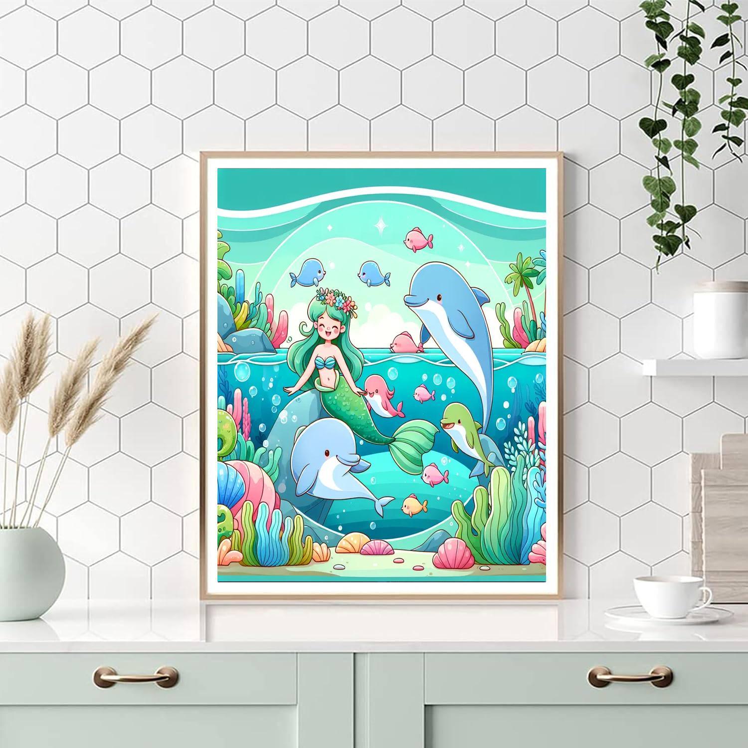 Mermaid Lagoon Dream Painting By Numbers Kit