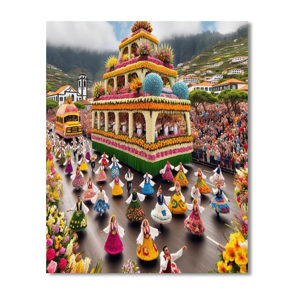The Flower Festival - Madeira Numbered Painting Kits