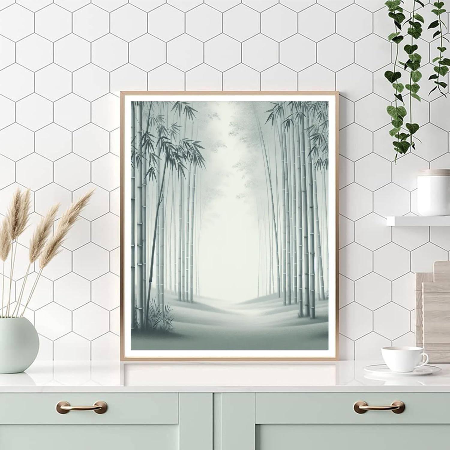 Meditative Bamboo Retreat Paint By Number