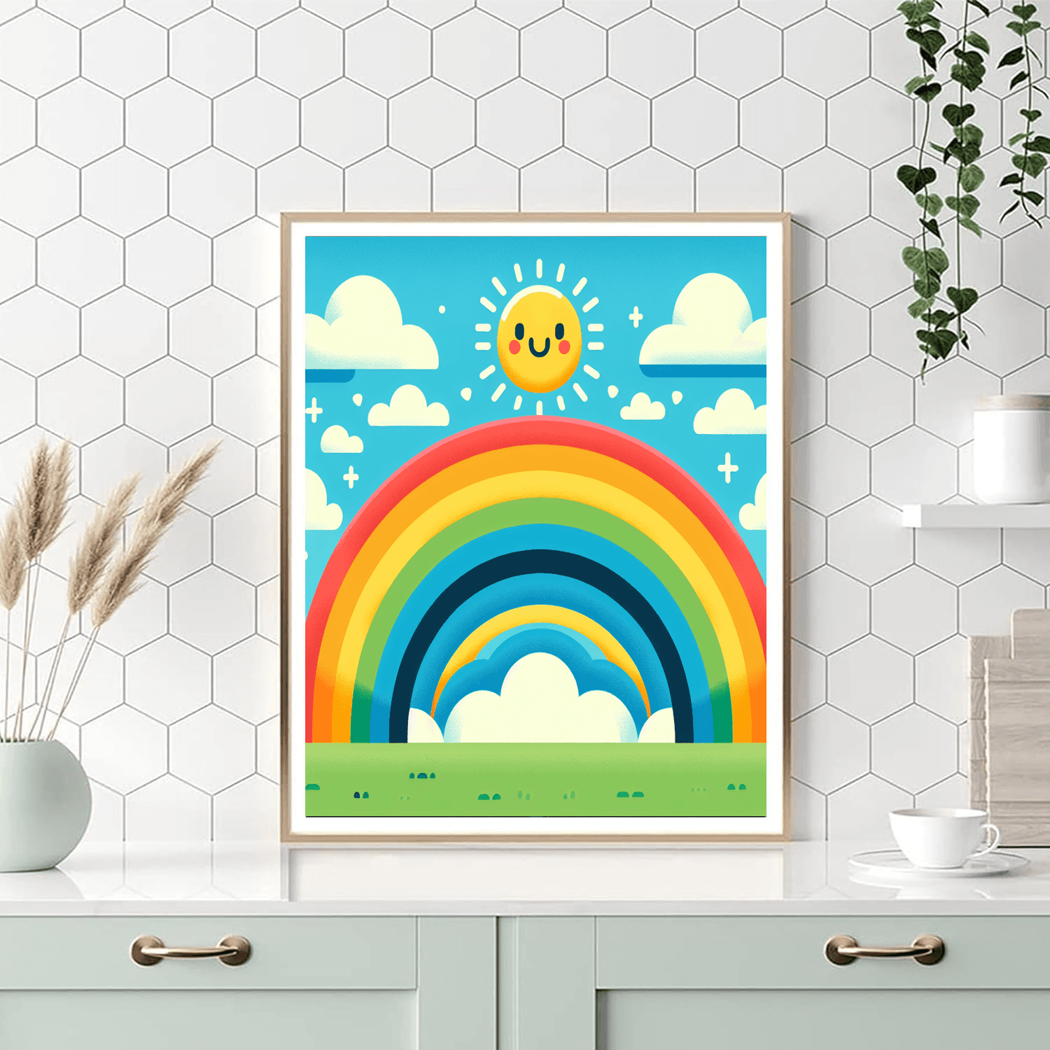 Sunny Rainbow Painting Number Kit