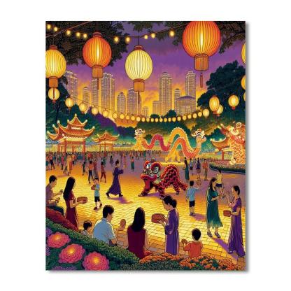 Mid-autumn Festival - Singapore Paint By Numbers Art
