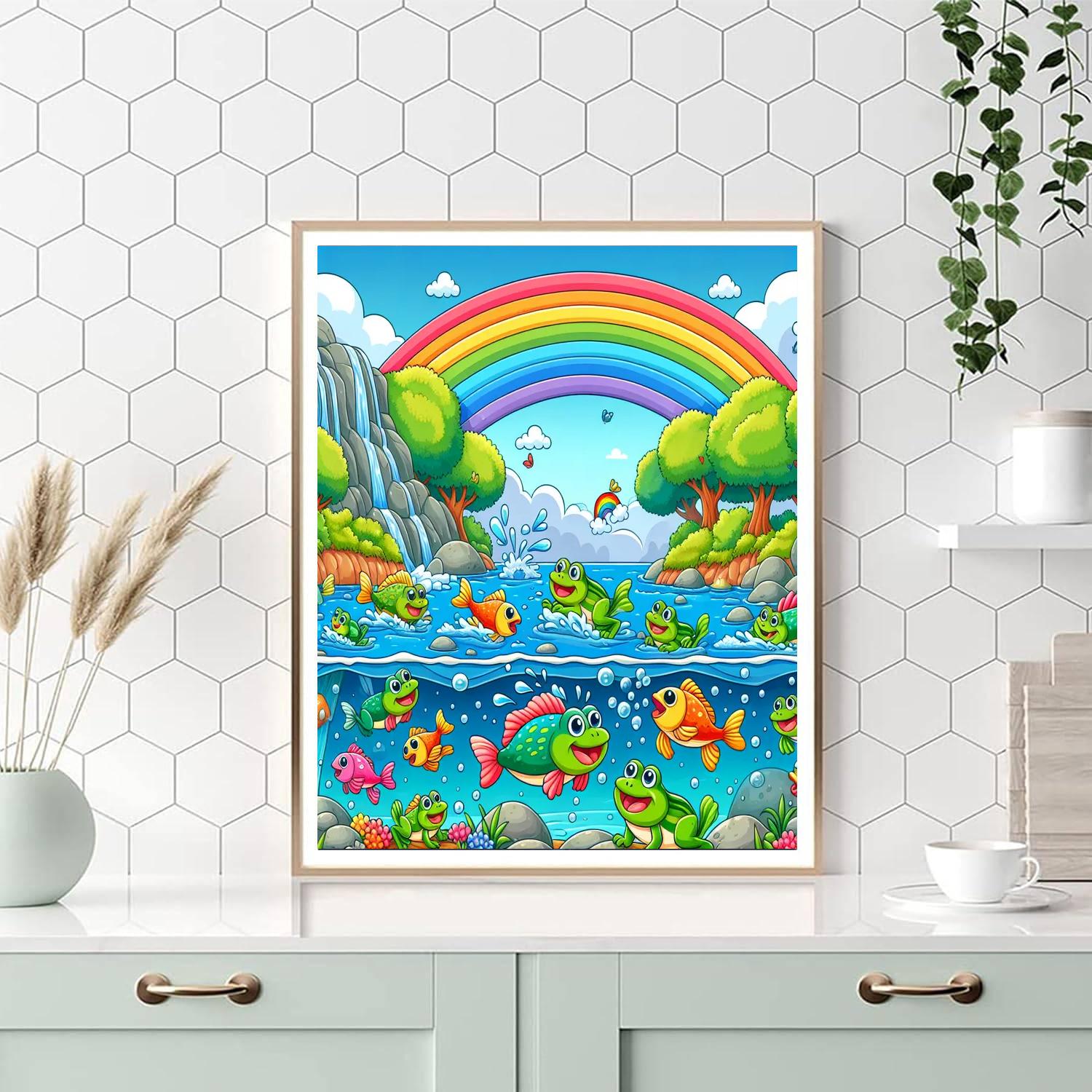 Rainbow River Rapids Number Painting