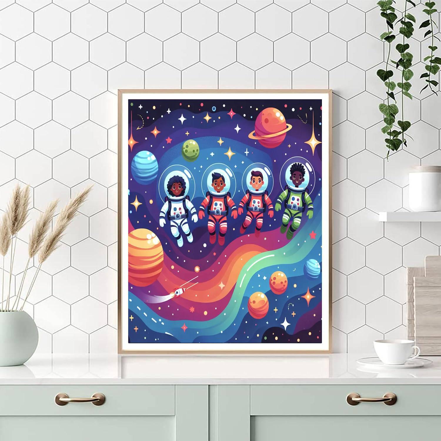 Fantastic Space Explorers Painting By Numbers Kit