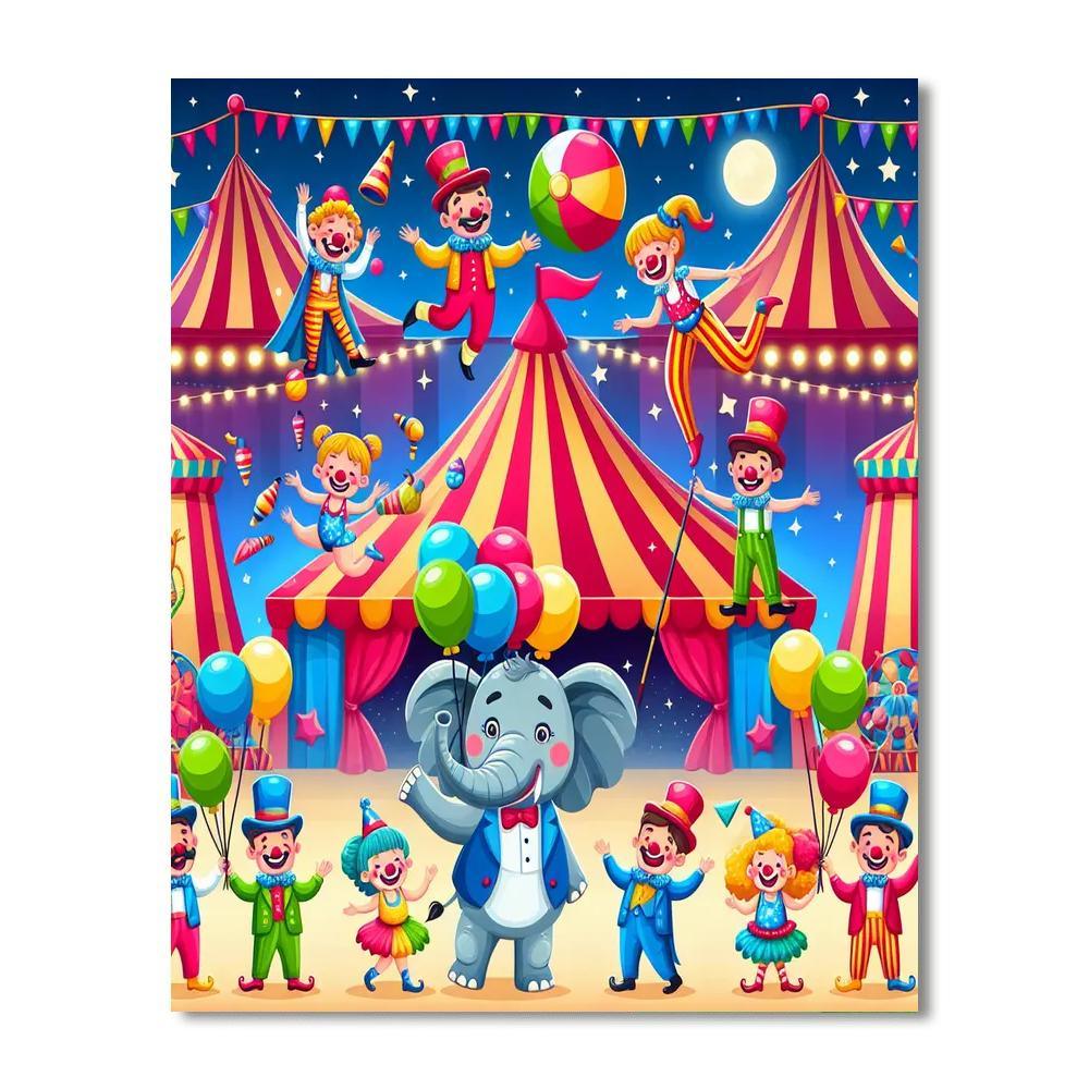 Circus Of Fun Painting By Numbers Kit
