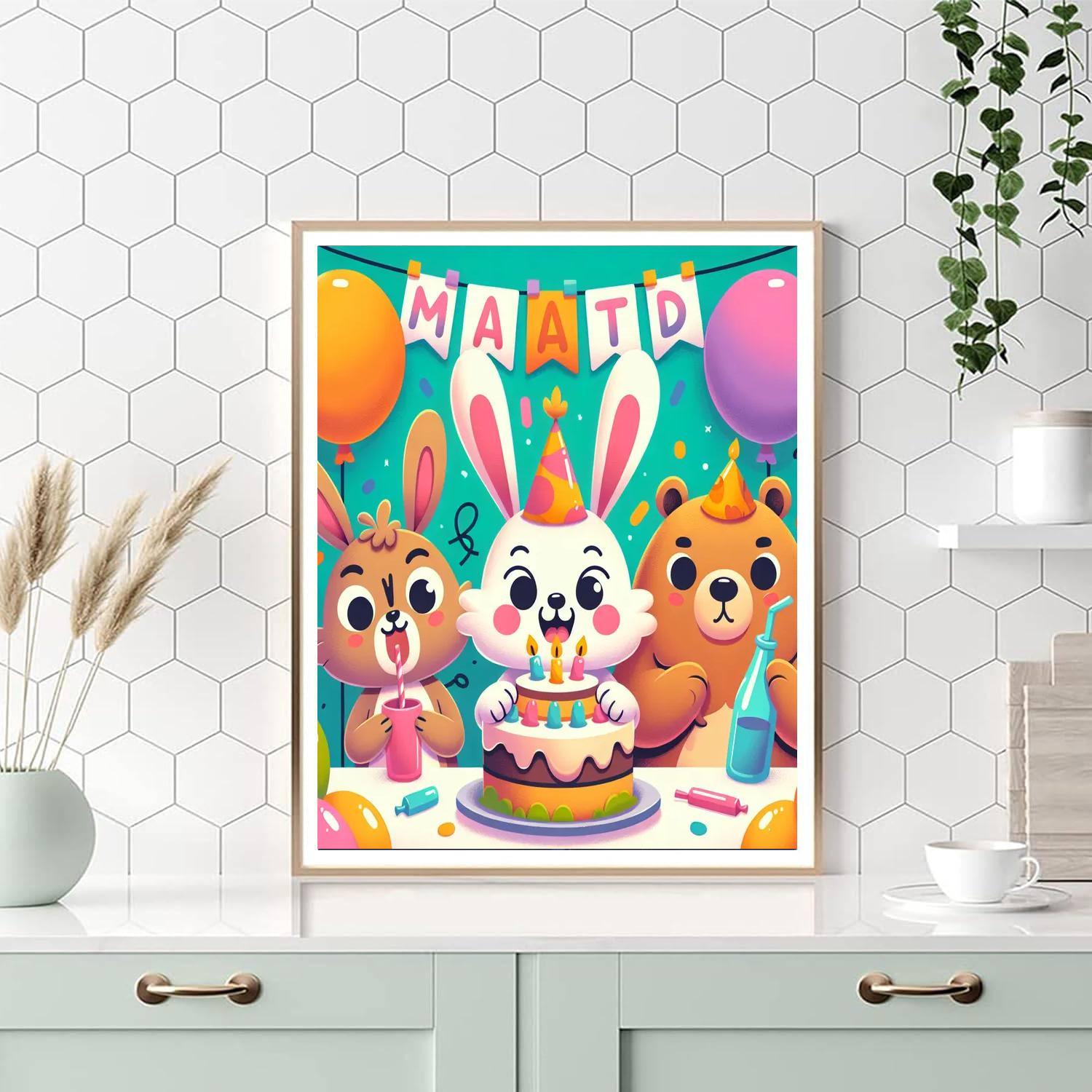 Charming Animal Party Numbered Painting Kits