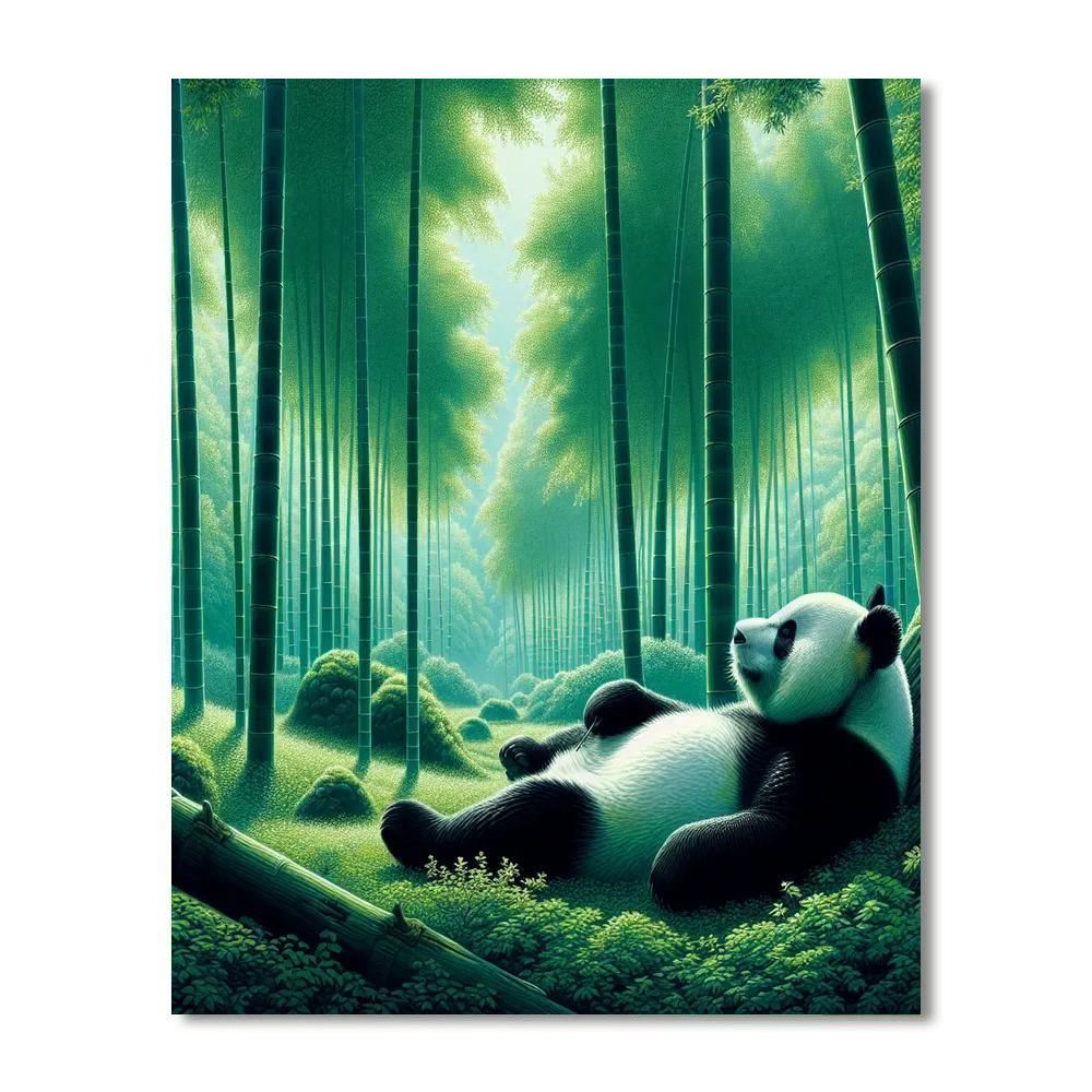 Panda's Zen Garden Escape Painting By Numbers Kit