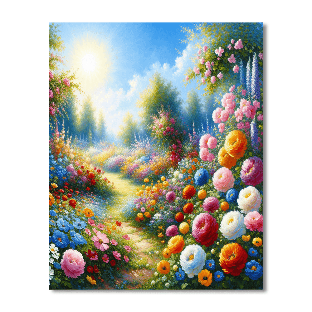Delightful Spring Blooms Number Painting