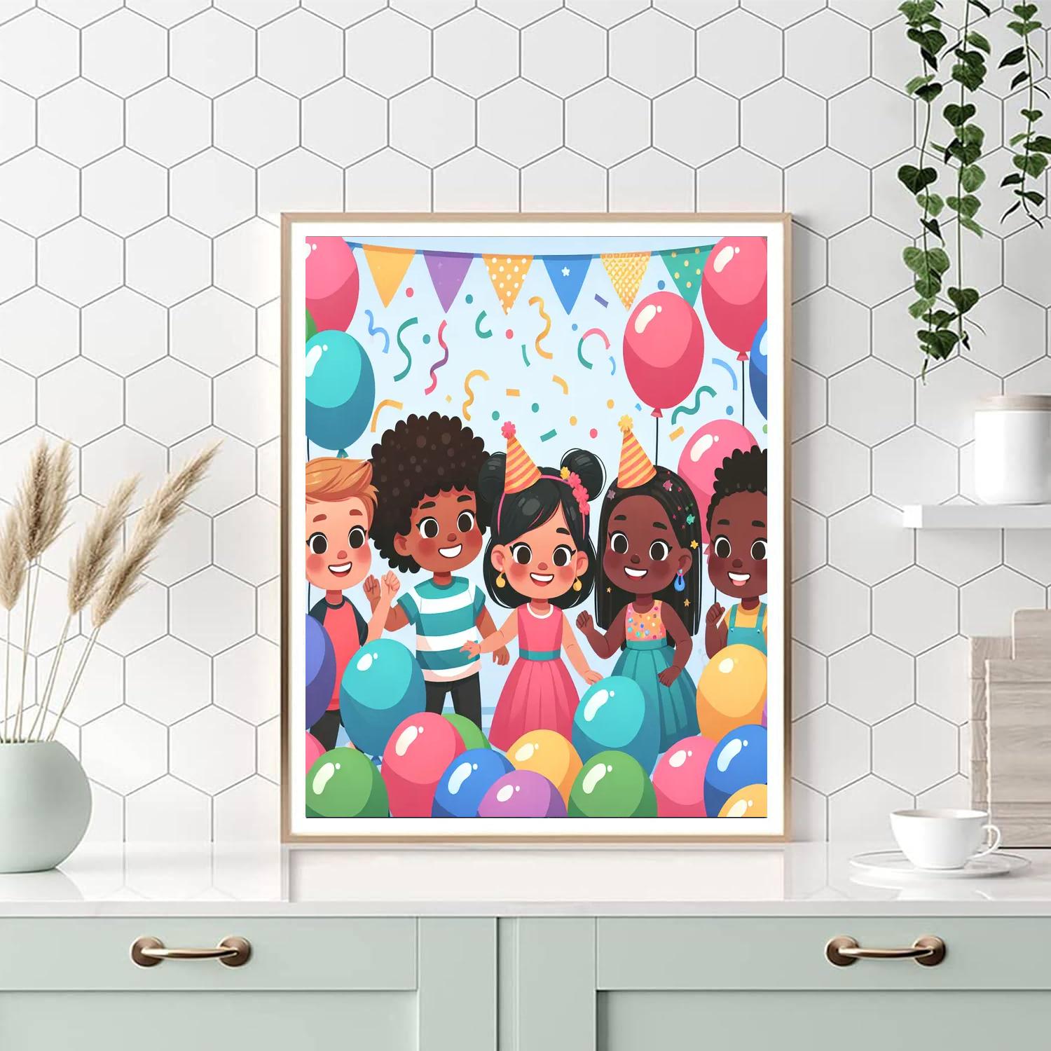 Joyful Balloon Party Paint By Numbers Kits