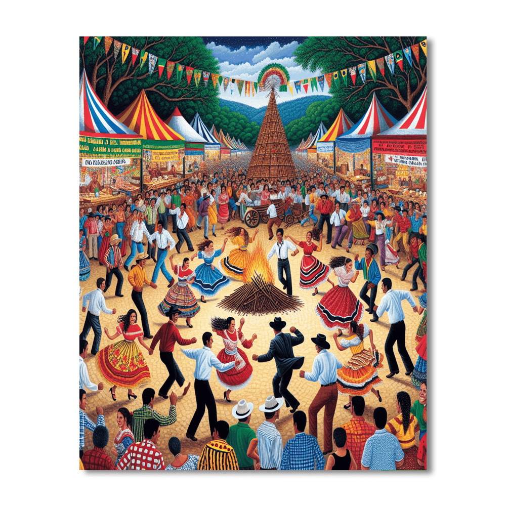 Matsuri De São João - Brazil Number Painting