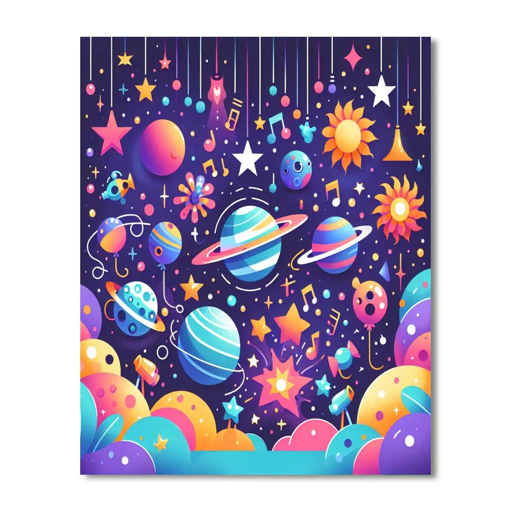 Galactic Festival Of Stars Paint By Numbers