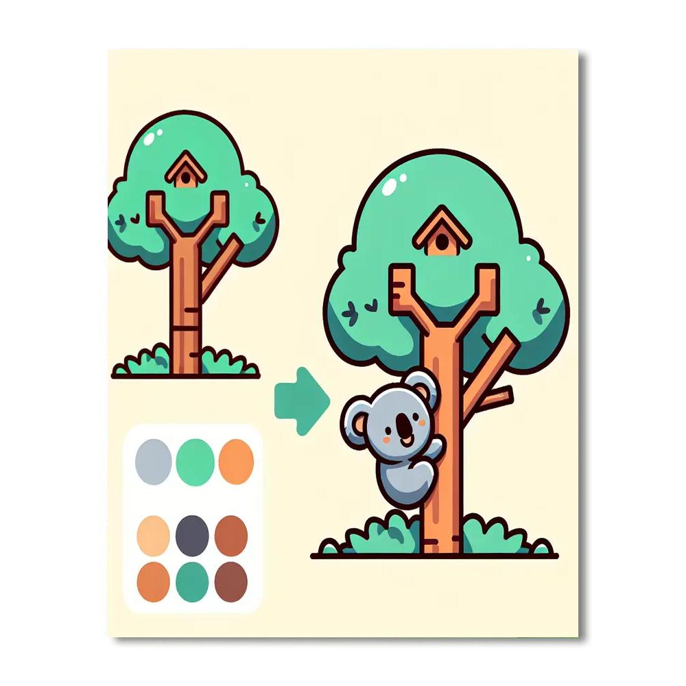 Koala's Treehouse Adventure Paint By Number