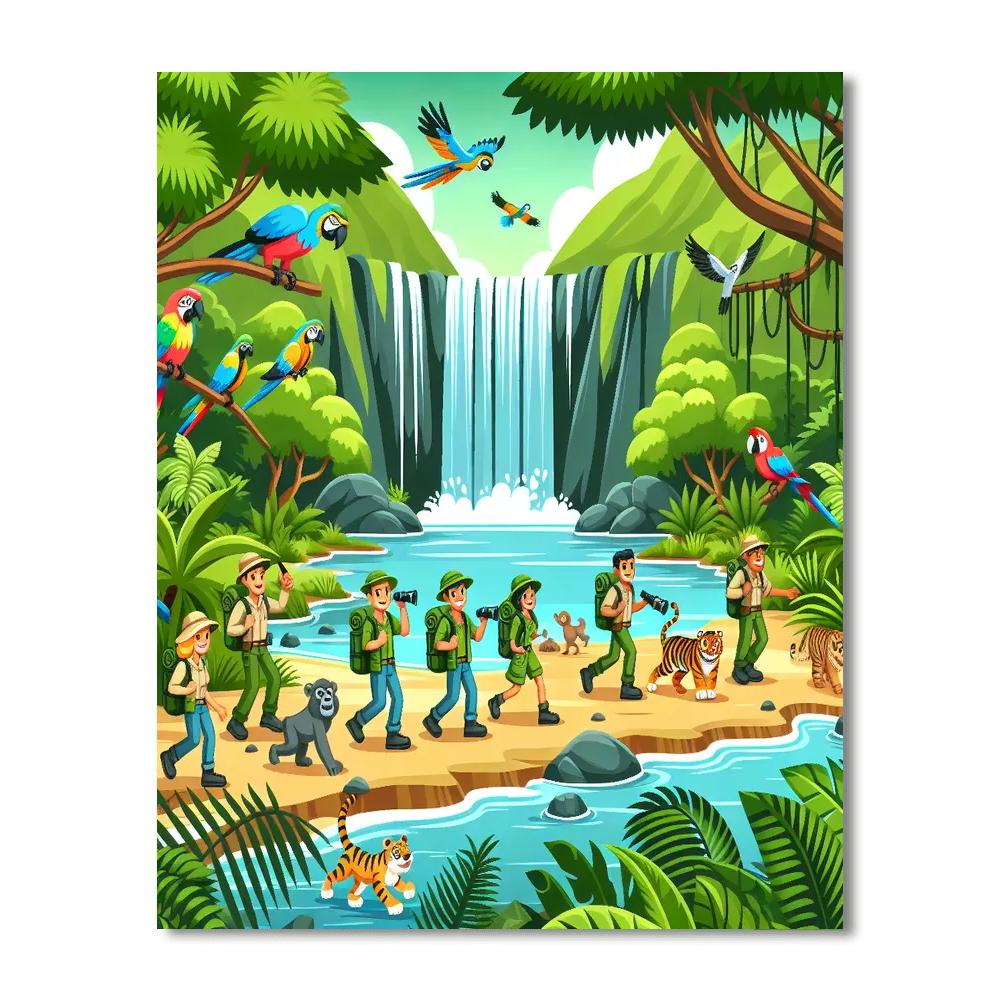 Jungle Expedition Trek Paint By Number