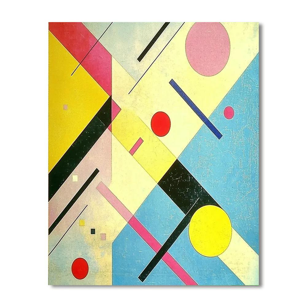 Kazimir Malevich Inspired Energized Abstraction  Paint By Color