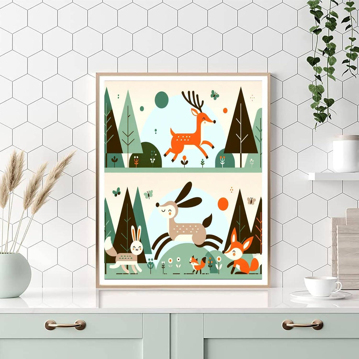 Charming Woodland Parade Numbered Painting Kits