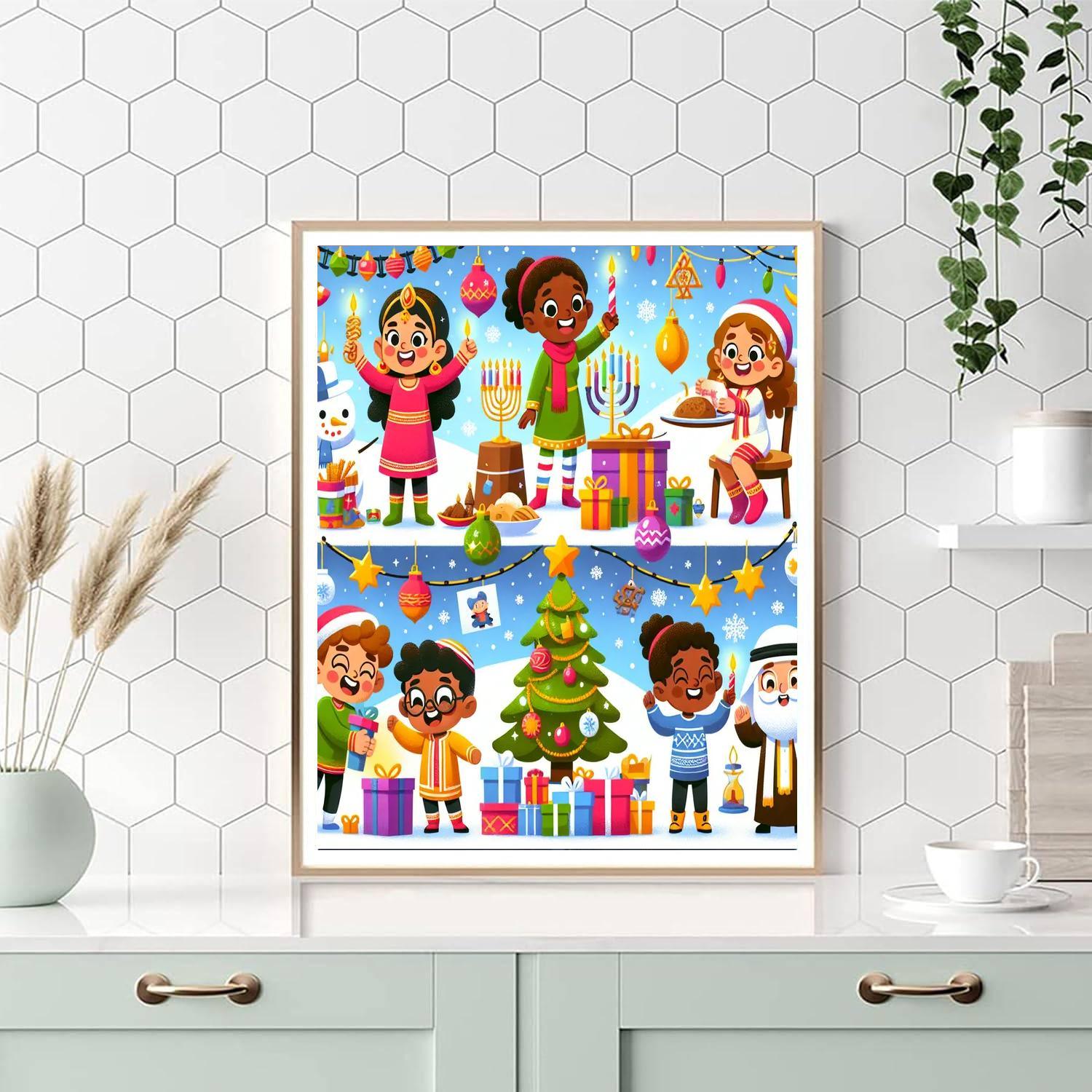 Joyful Holiday Adventures Paint By Numbers Art