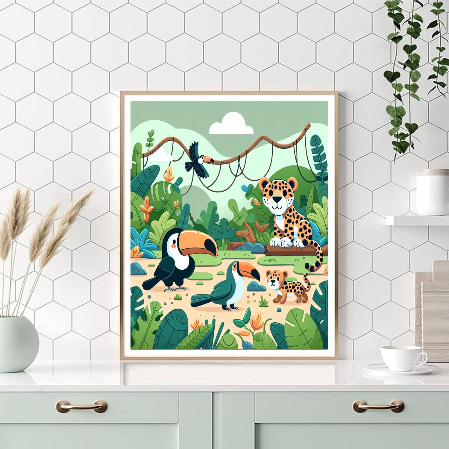 Jovial Jungle Journey Painting By Numbers Kit