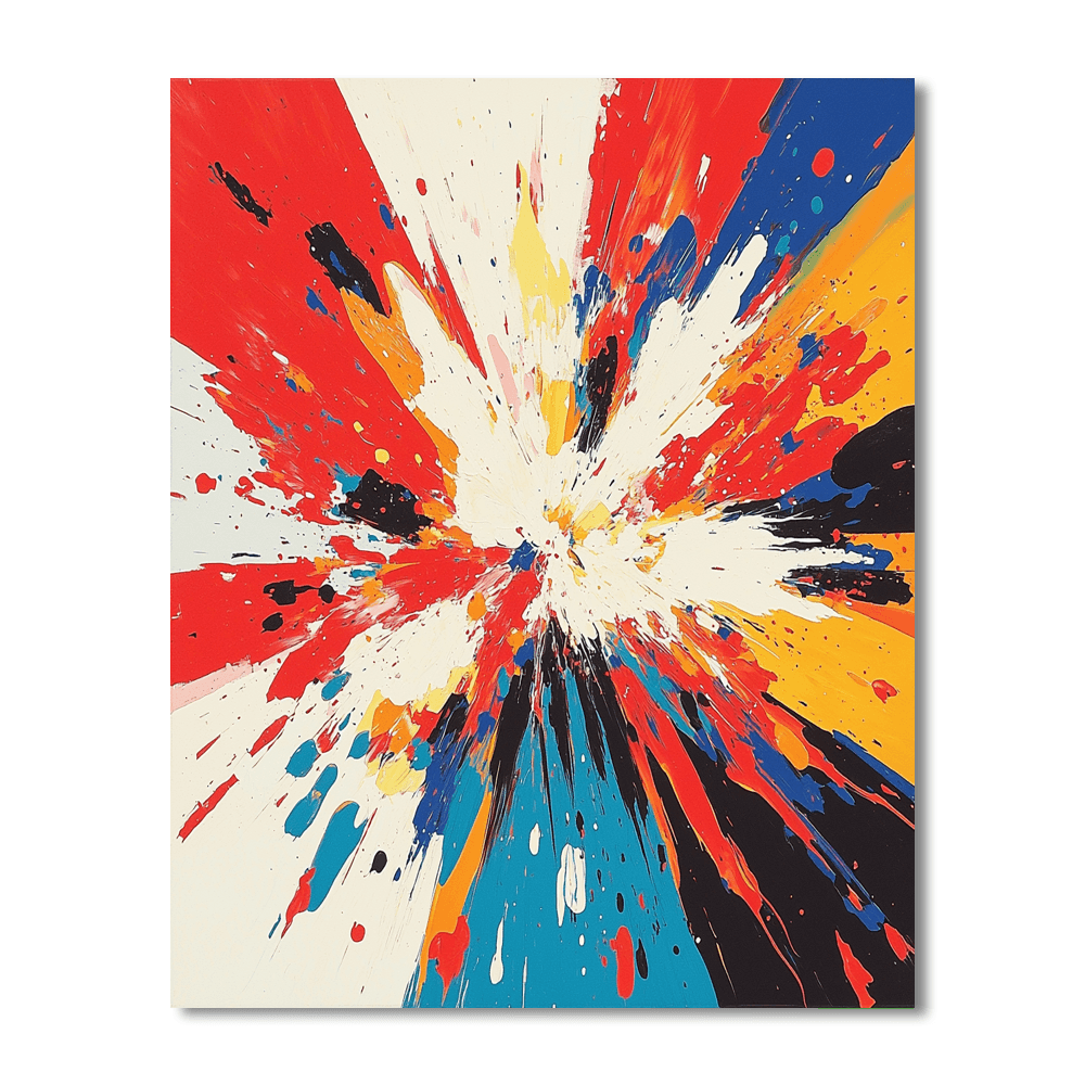 Jackson Pollock Inspired Dynamic Abstract Dance  DIY Paint By Numbers